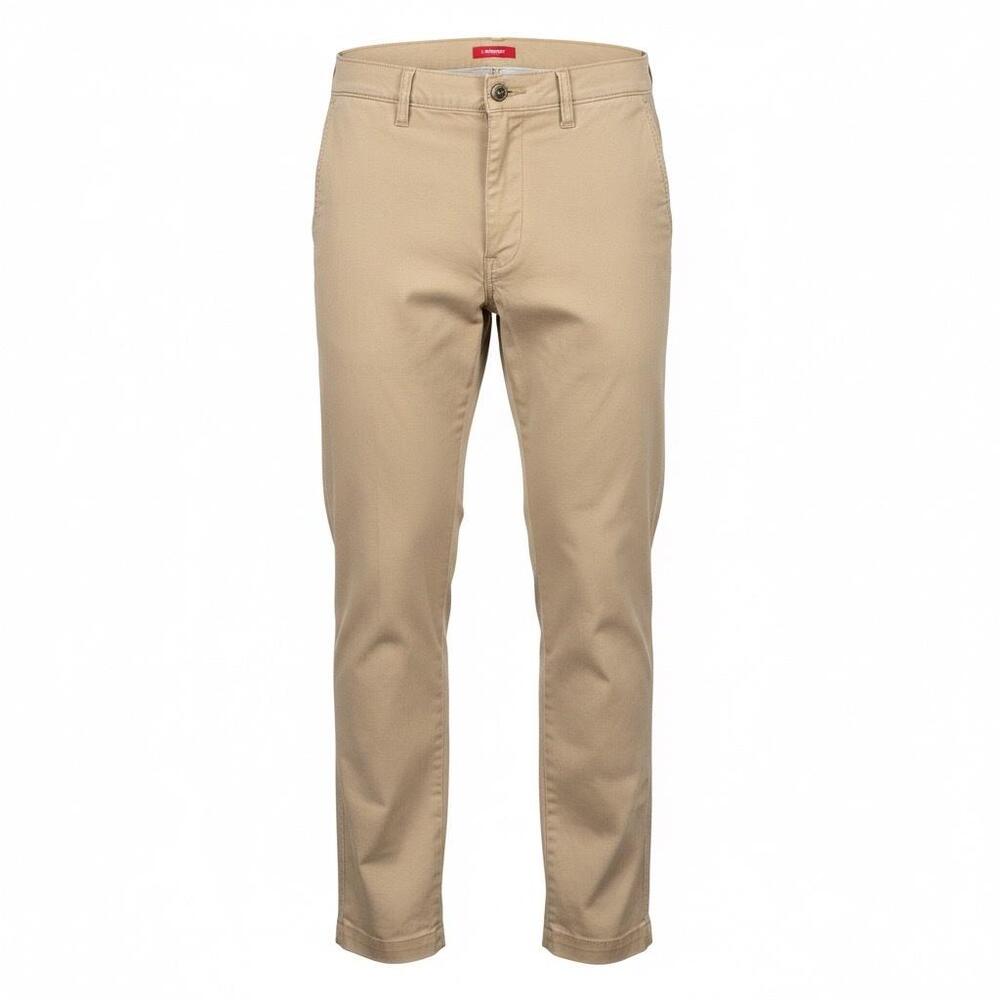 Levis XX Chino Jeans Mens 38x27 Beige Canvas Regular Fit Standard Taper Stretch